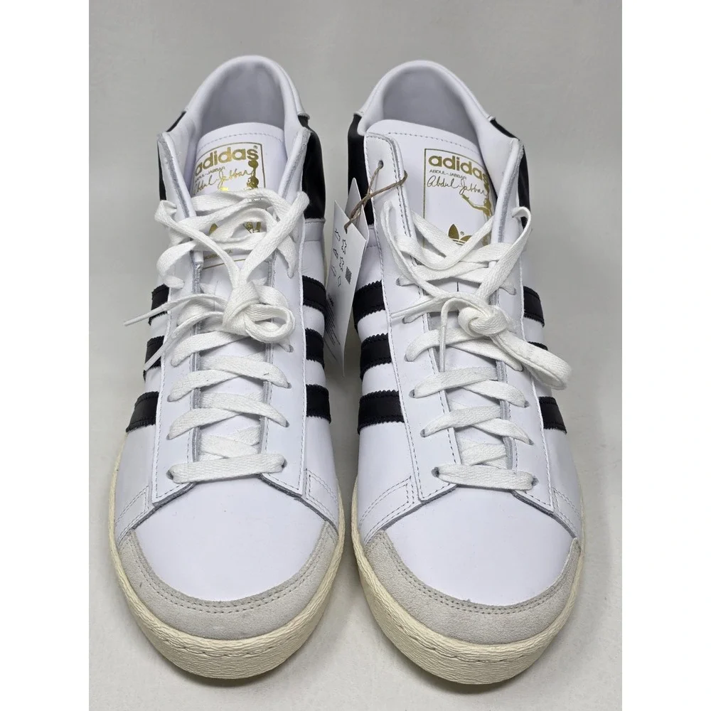 adidas Originals Jabbar Hi Cloud White Core Black Leather JI3445 Men Size 12 New